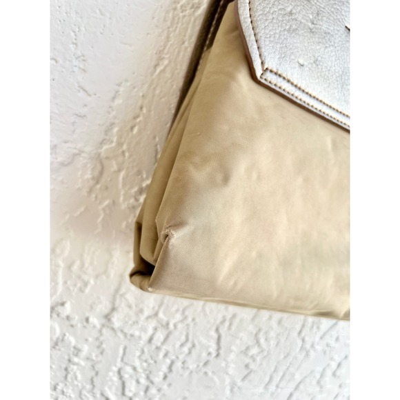 Adolfo Dominguez Chain Strap Women's Shoulder Flap Handbag Beige - Picture 16 of 16